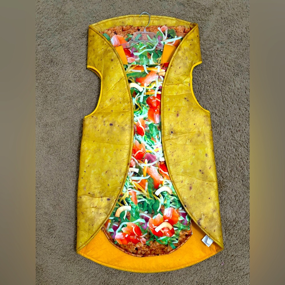 Taco Costume-One Size Fits All (Can fit Kids 7..all the way to a small adult )